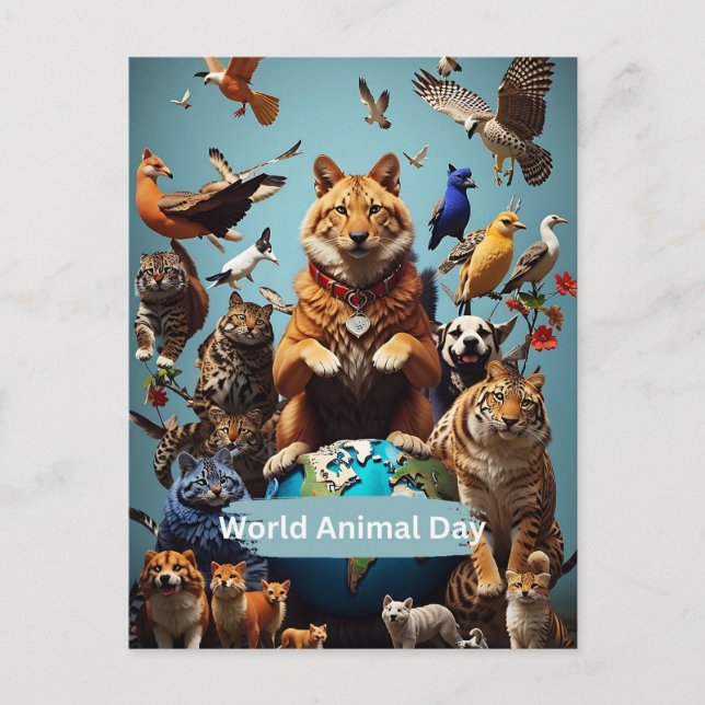 World Animal Day  Postcard (Front)