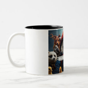 World Animal Day Two-Tone Coffee Mug