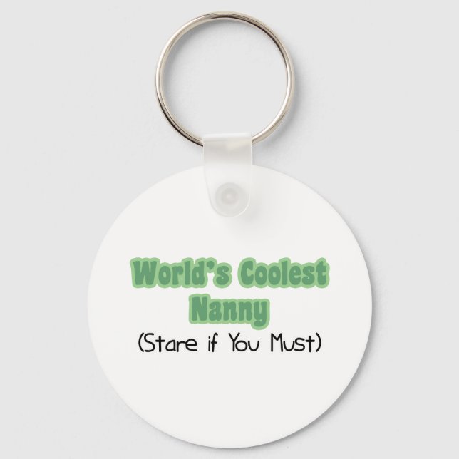 World's Coolest Nanny Key Ring (Front)