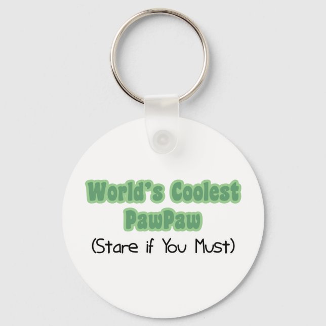 World's Coolest PawPaw Key Ring (Front)