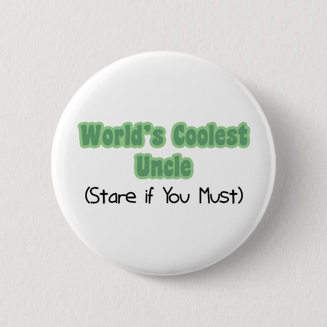 World&apos;s Coolest Uncle 6 Cm Round Badge (Front)