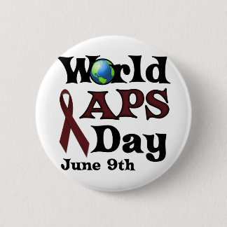 WORLD APS DAY 6 CM ROUND BADGE