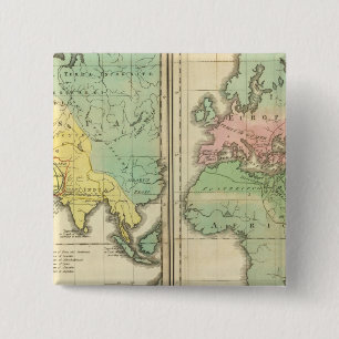 World as Known to the Ancients Division 15 Cm Square Badge