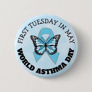 World Asthma Day 6 Cm Round Badge