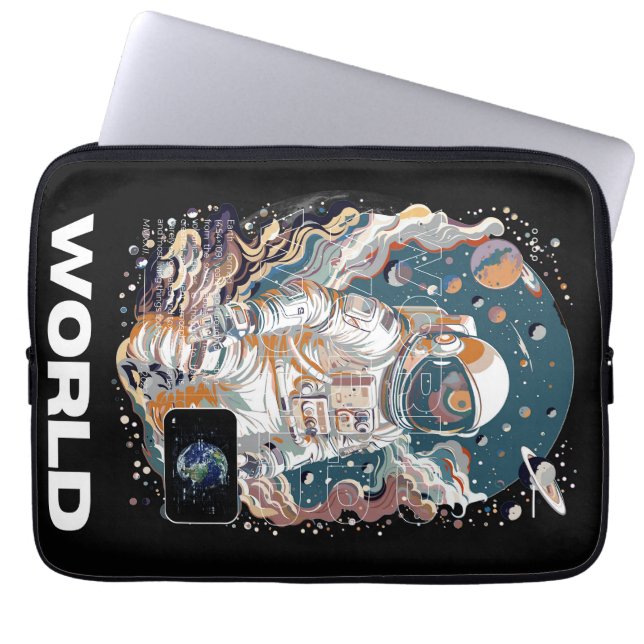 World Astronaut design  Laptop Sleeve (Front)