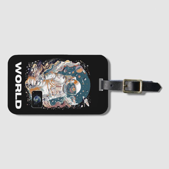World Astronaut design  Luggage Tag (Front Horizontal)