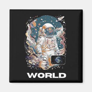 World Astronaut design Magnet