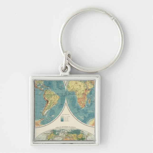 World Atlas Map 2 Key Ring (Front)