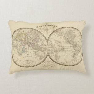 World Atlas Map Decorative Cushion