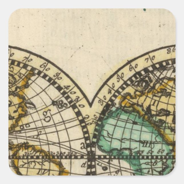 World Atlas Square Sticker (Front)