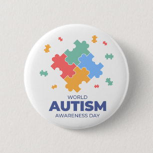  World Autism Awareness Day 6 Cm Round Badge