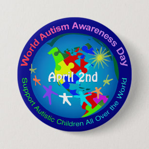 World Autism Awareness Day 7.5 Cm Round Badge