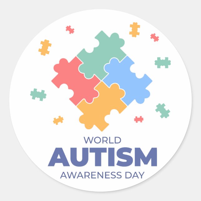  World Autism Awareness Day Classic Round Sticker (Front)