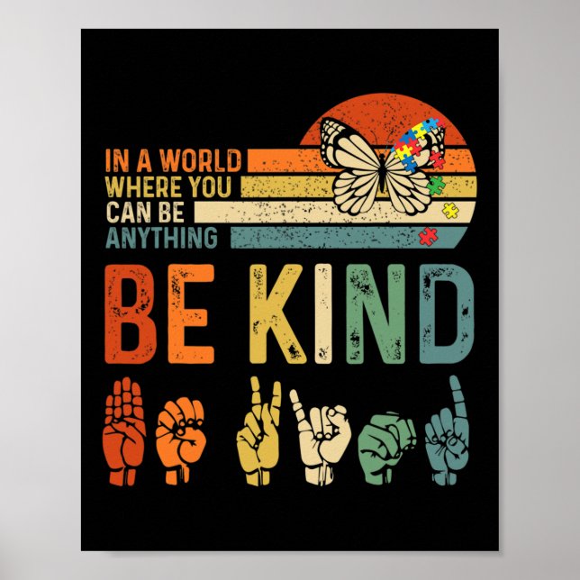 World Autism Awareness Day Hands Signs Autism Puzz (Front)