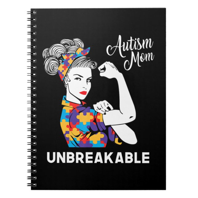 World Autism Awareness Day in a platform of discus Notebook (Front)