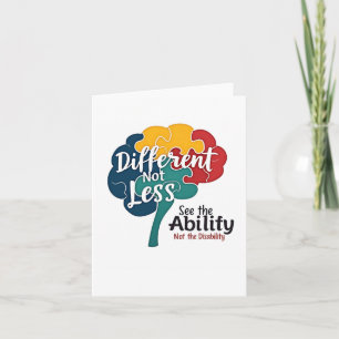 World Autism Awareness Day Tee Different Not Less Card
