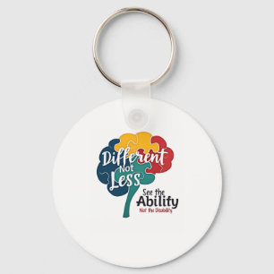 World Autism Awareness Day Tee Different Not Less Key Ring