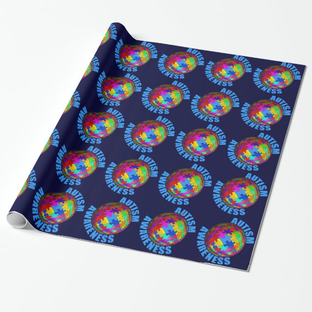 World Autism Awareness Wrapping Paper (Unrolled)