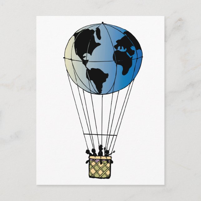World Balloon Postcard (Front)