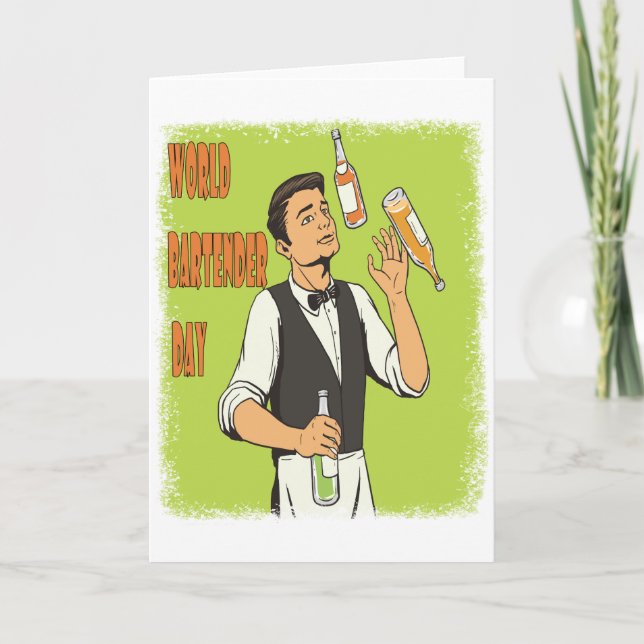 World Bartender Day - Appreciation Day Card (Front)