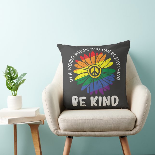 World Be Kind Rainbow Cushion (Chair)