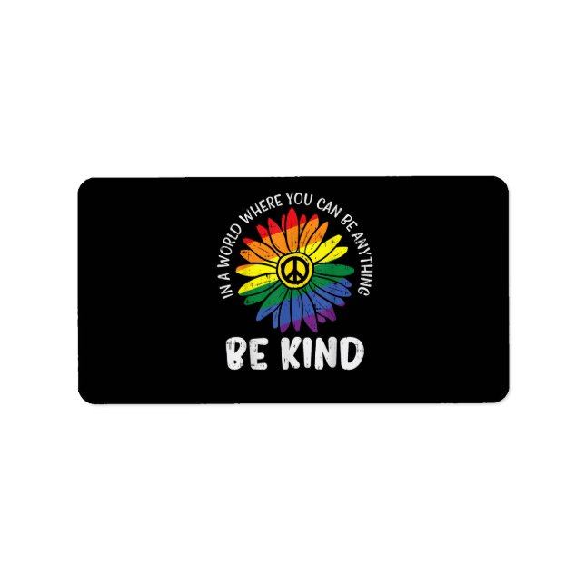 World Be Kind Rainbow Label (Front)