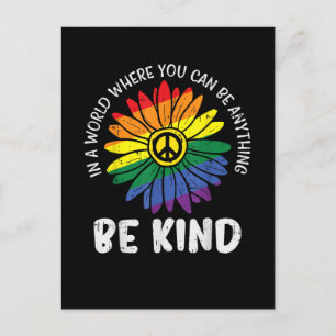 World Be Kind Rainbow Postcard