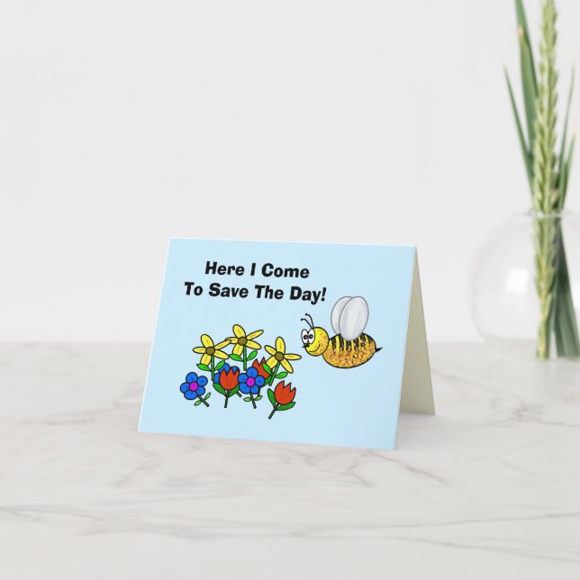 World Bee Day Card with Pollen Covered Bee (Front)