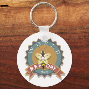 World Bee Day May 20 Key Ring