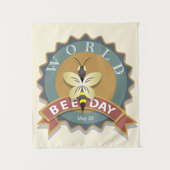 World Bee Day May 20 Tapestry (Front)