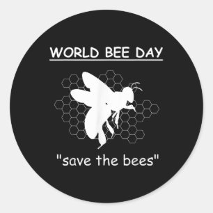 World Bee Days - Save The Bees - Environmental Classic Round Sticker