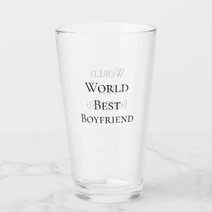 World best boyfriend husband man valentine's day m glass