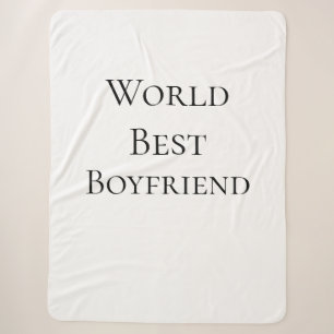 World best boyfriend husband man valentine's day m sherpa blanket
