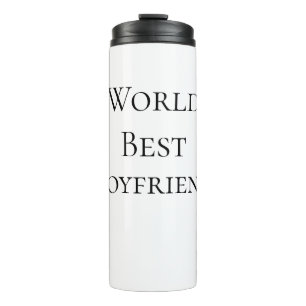 World best boyfriend husband man valentine's day m thermal tumbler