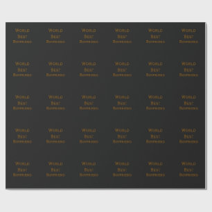 World best boyfriend husband man valentine's day m wrapping paper