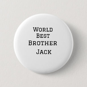 World best brother add name text sports text simpl 6 cm round badge