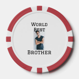 World best brother add name text sports text simpl poker chips