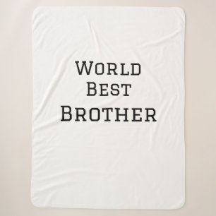 World best brother add name text sports text simpl sherpa blanket