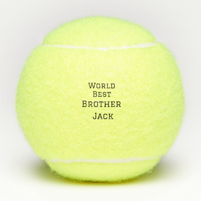World best brother add name text sports text simpl tennis balls (Front)
