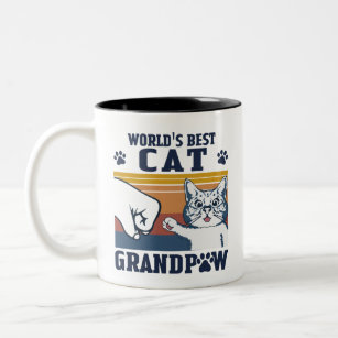 Worl'd Best Cat Grandpa Two-Tone Coffee Mug