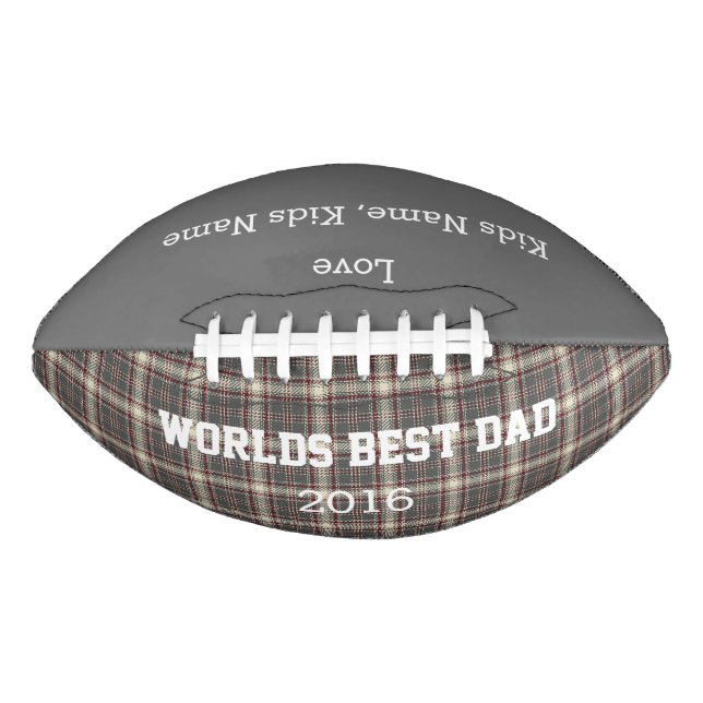 World Best Dad, Customisable Football Gift, (Front)
