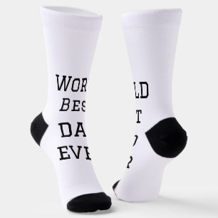 World best dad ever fat add name text sports text  socks
