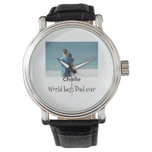 world best dad ever photo name date simple fathers watch
