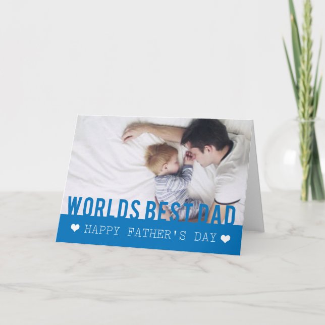 World Best Dad Photo Template Card (Front)