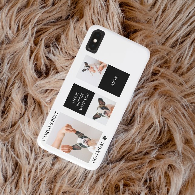 World Best Dog Mum | Collage Dog Photo Case-Mate iPhone Case (Creator Uploaded)