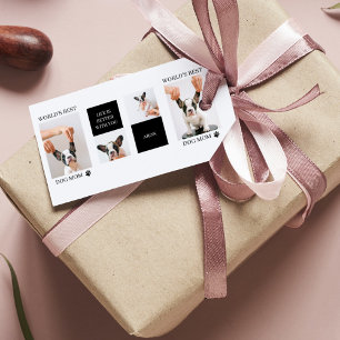 World Best Dog Mum   Collage Dog Photo Gift Tags