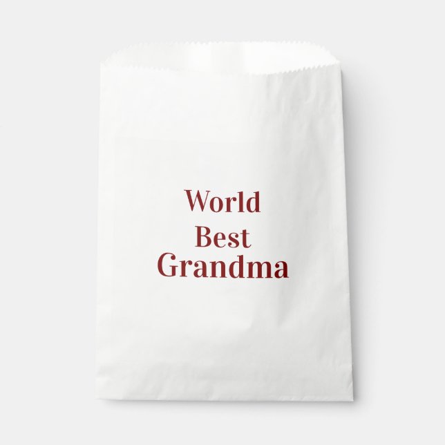 World best Grandma grandmother grandparents pink n Favour Bag (Front)