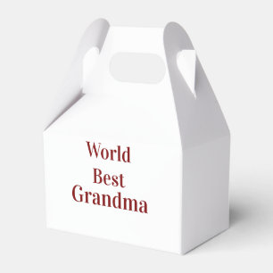 World best Grandma grandmother grandparents pink n Favour Box