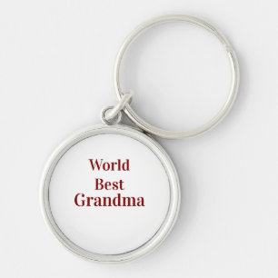 World best Grandma grandmother grandparents pink n Key Ring