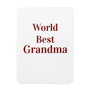 World best Grandma grandmother grandparents pink n Magnet